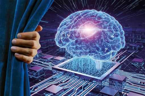 AI concept with brain